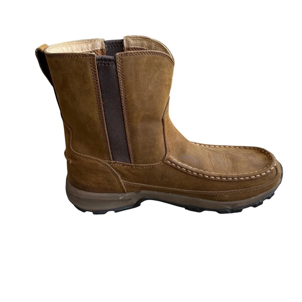 Twisted X Mens Hiker Boot Oiled Saddle Leather Moc Toe Brown Size 12M MHKB003